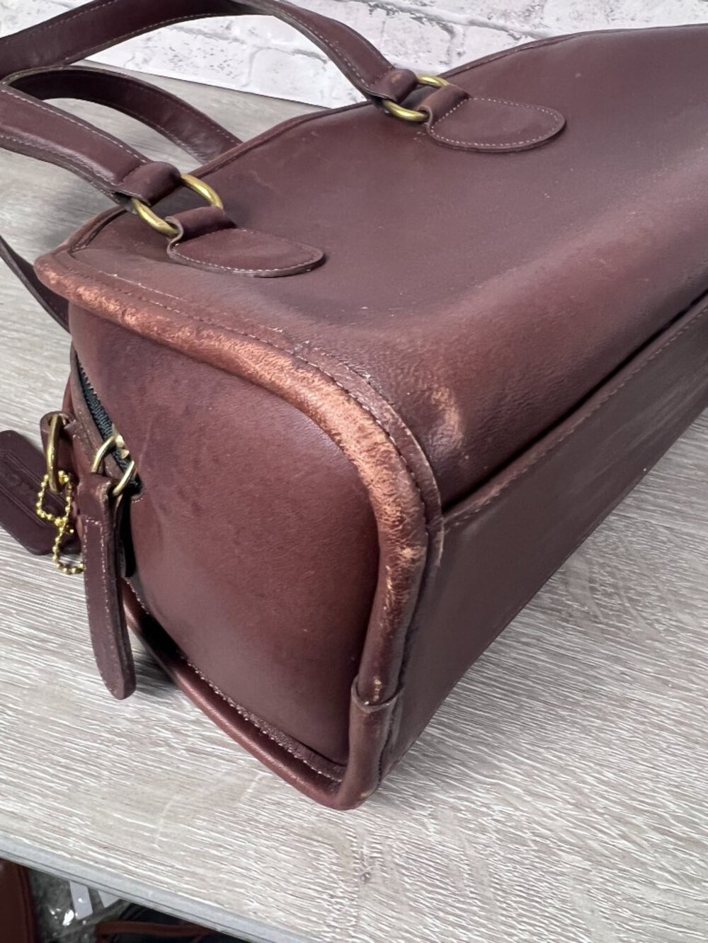 Coach Vintage Mahoogany Chadwick Satchel Bowling Bag British Tan 9928 - Picture 8 of 11